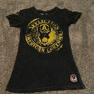 Affliction t shirt. Medium size but fits small.